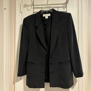 Jones New York silk black blazer